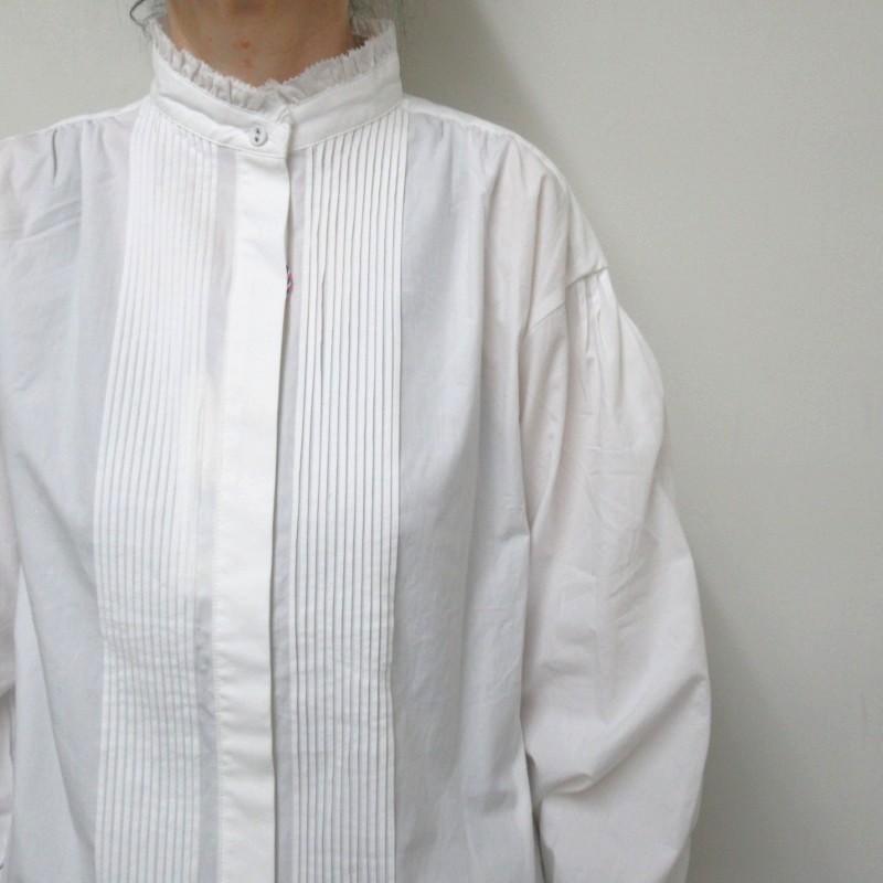 PONT DE CHALONS  ピンタックバンドカラーシャツ /OFF10